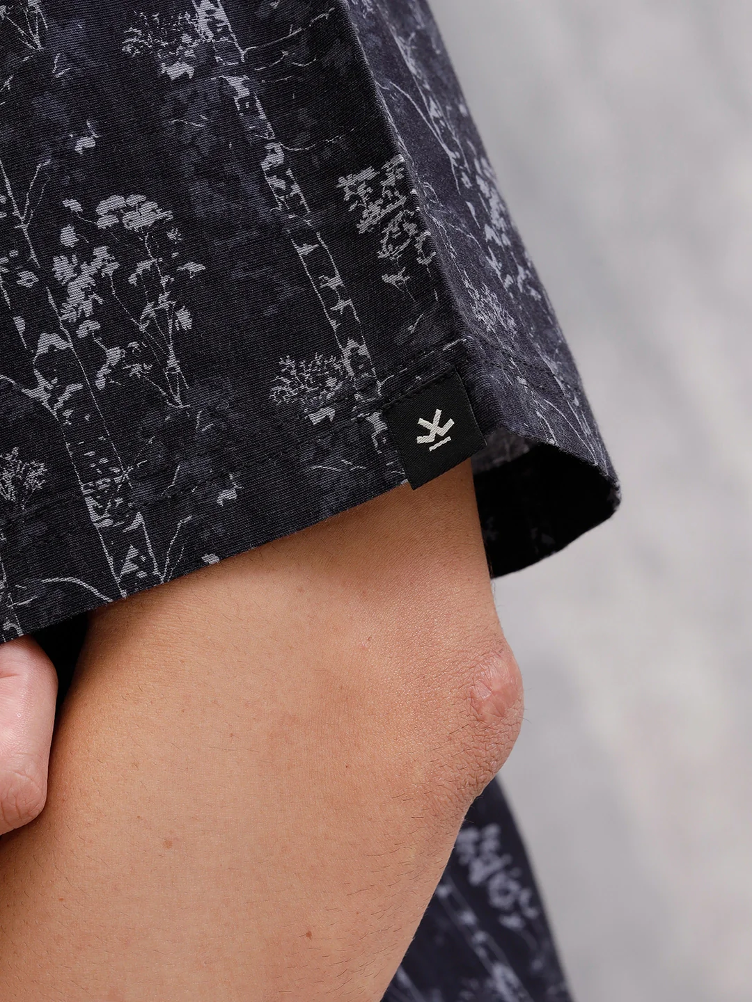 Nature Inspired 100% Cotton Aop Printed Oversized Shirt  |  Black - Image 5