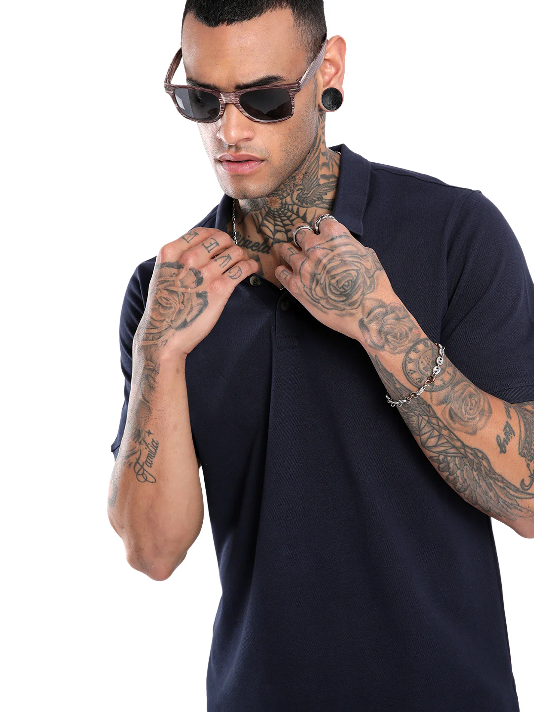 Navy Blue Timeless Polo T-Shirt - Image 3