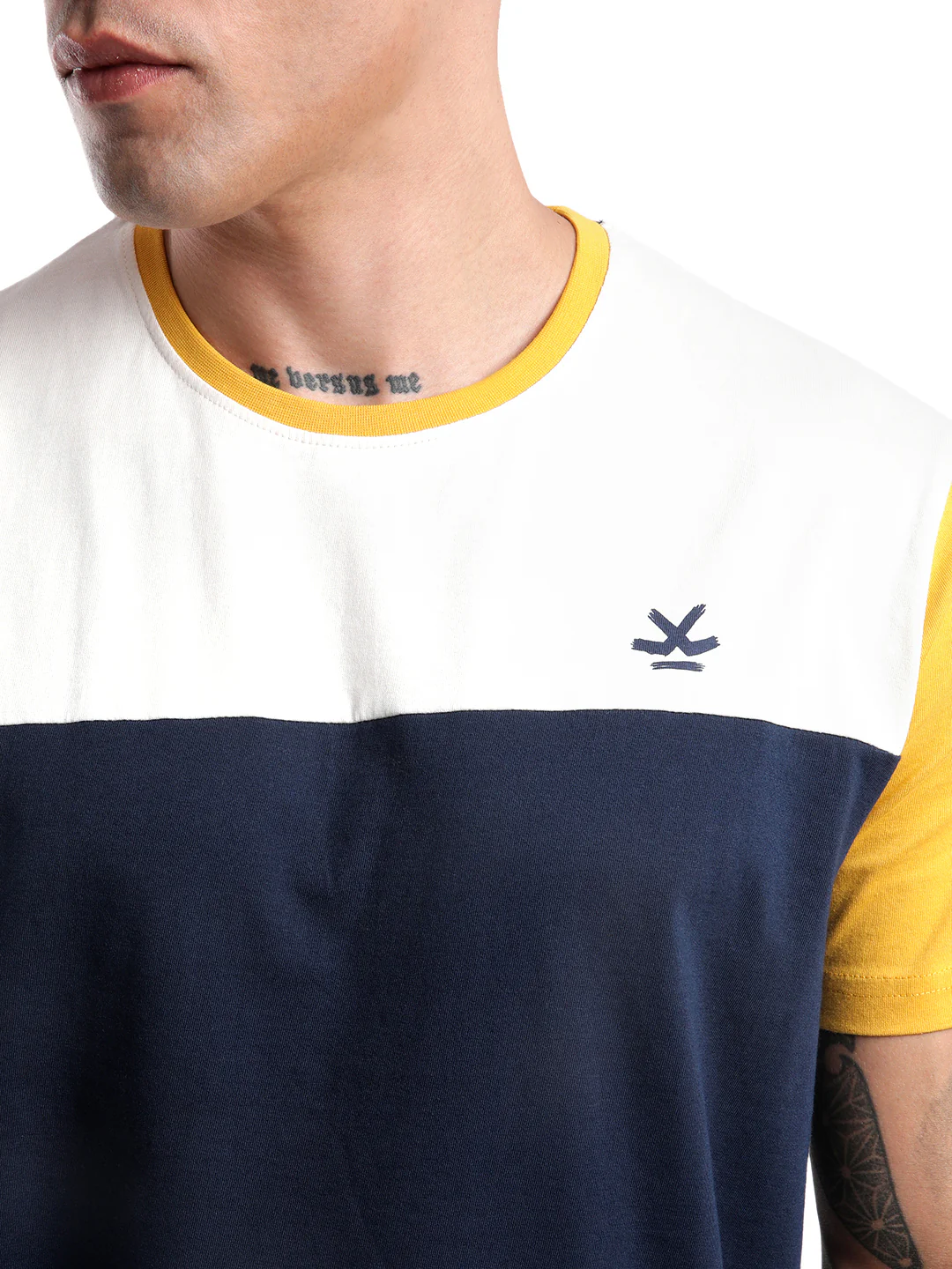 Navy Swerve Colourblocked T-Shirt - Image 5