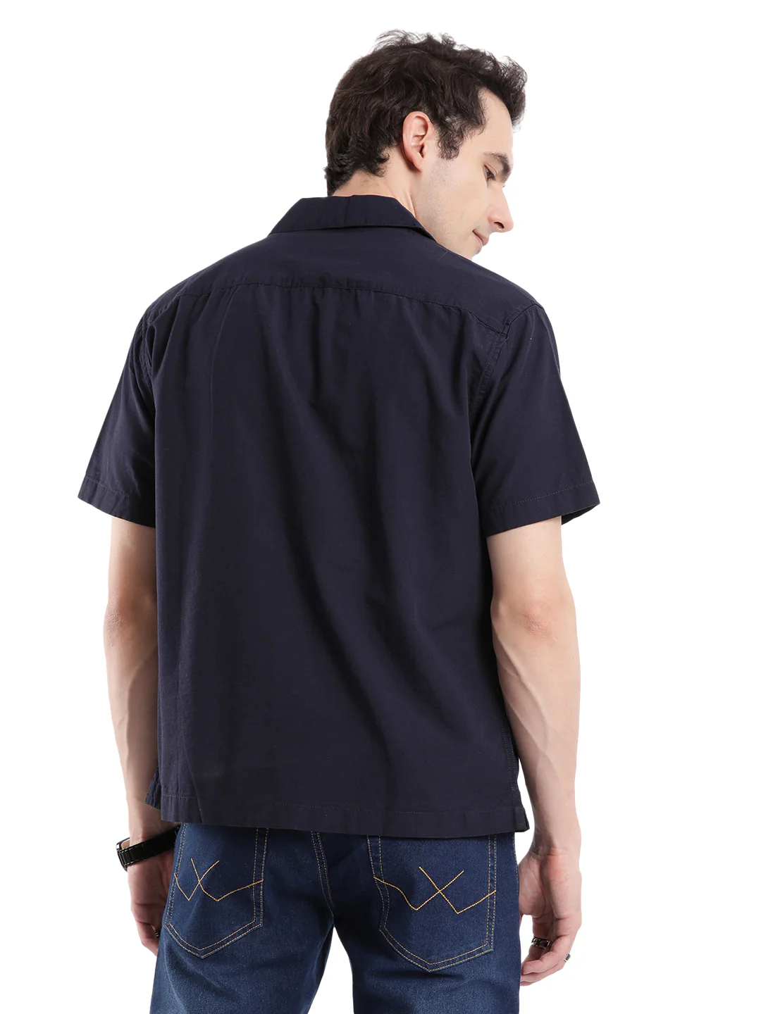 Navy Vision Resort Collar Shirt - Image 3