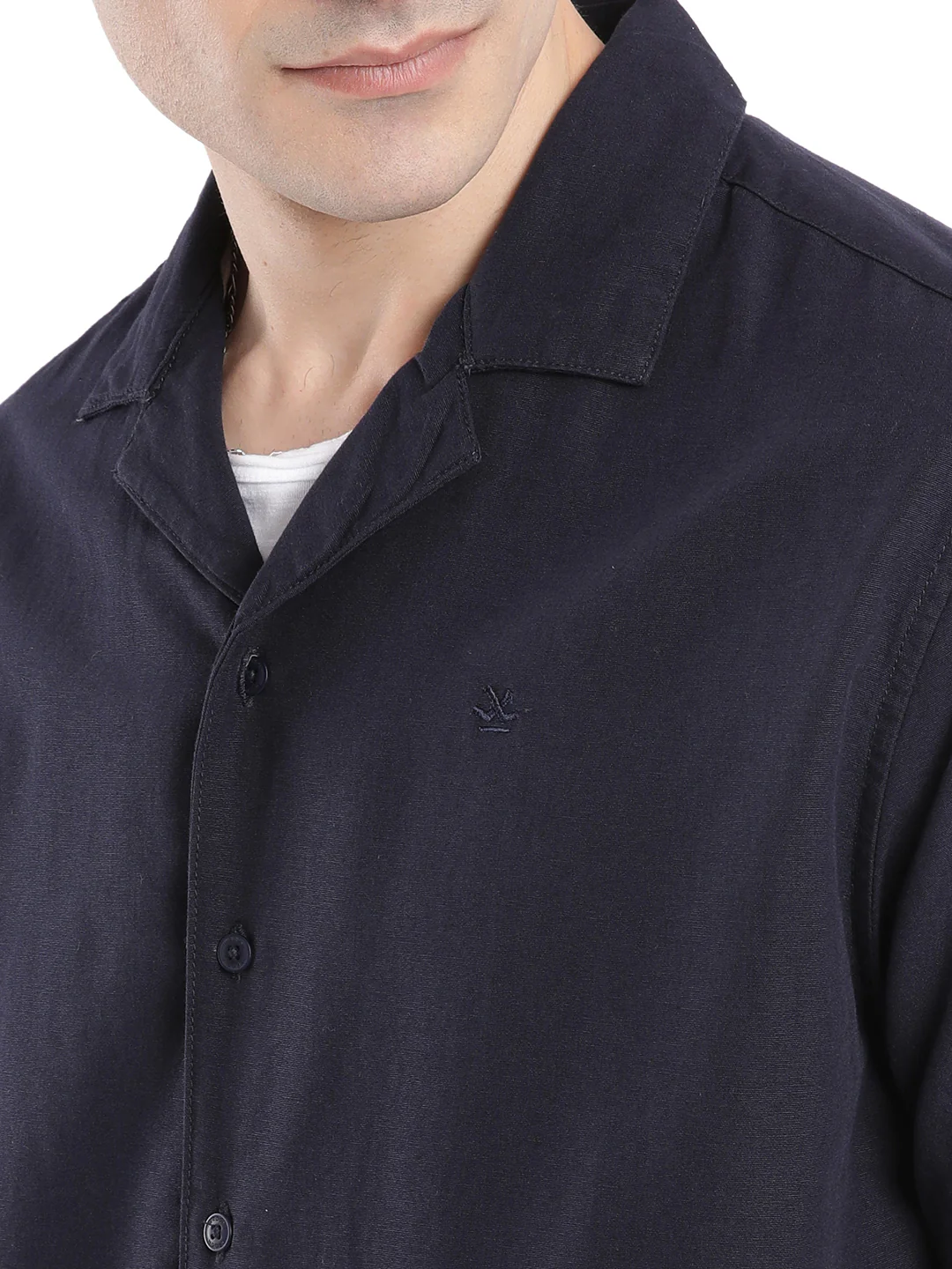 Navy Vision Resort Collar Shirt - Image 5