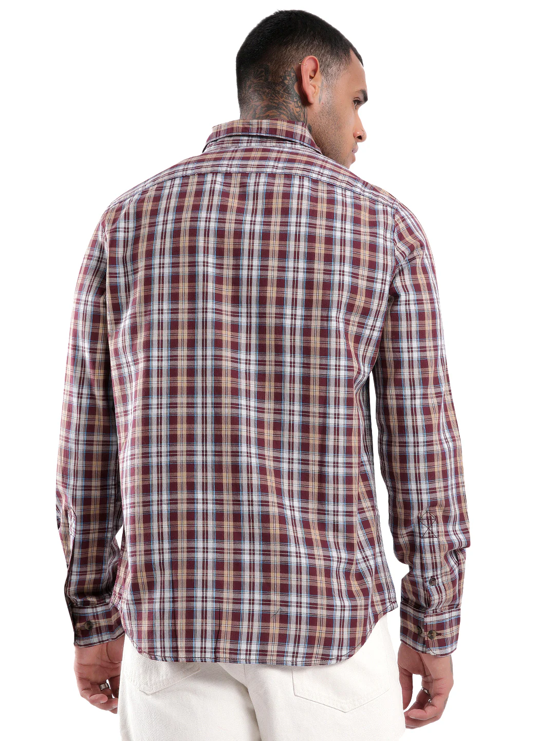 Navy-White Checkered Shirt - Image 3