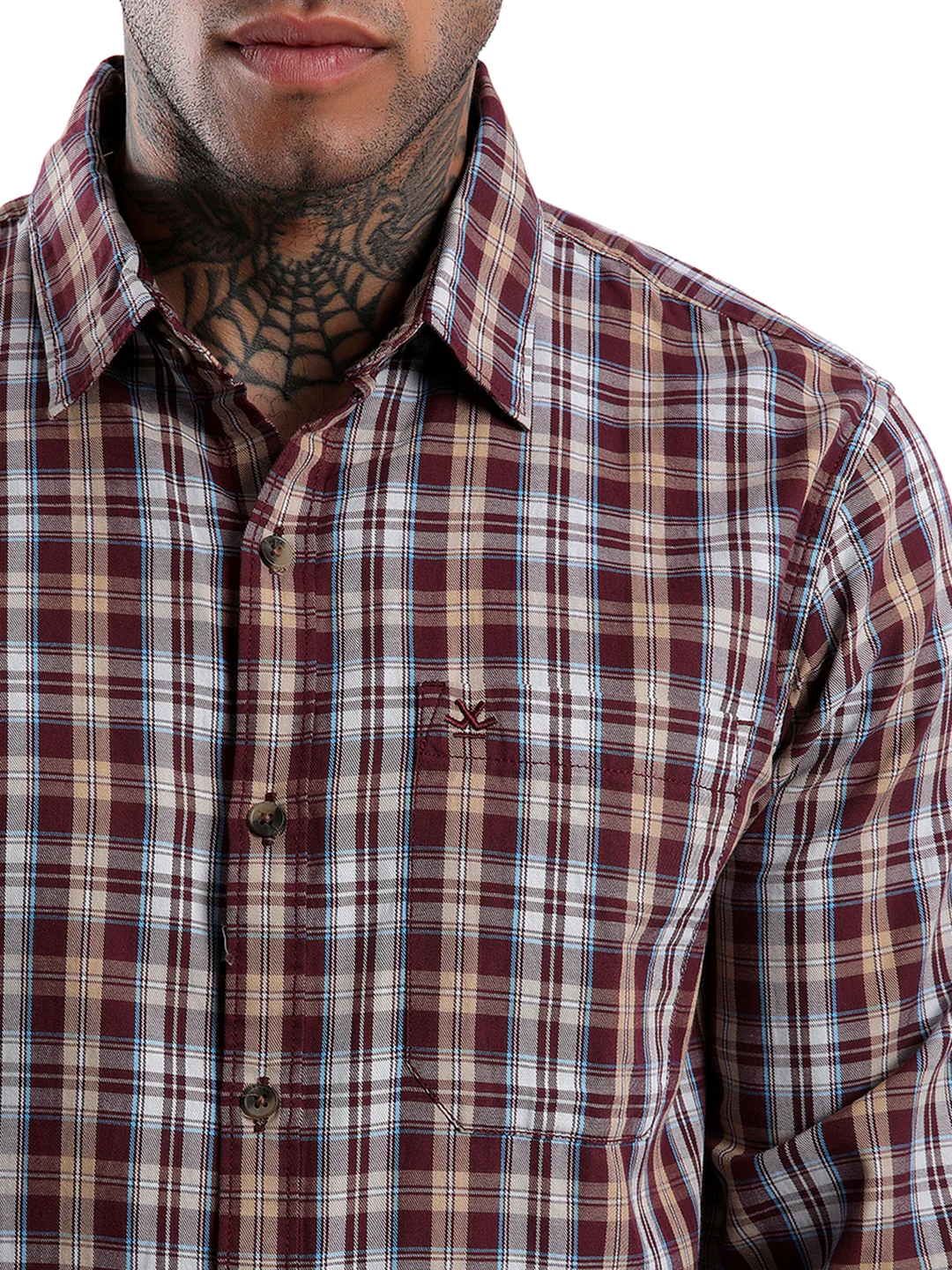 Navy-White Checkered Shirt - Image 5