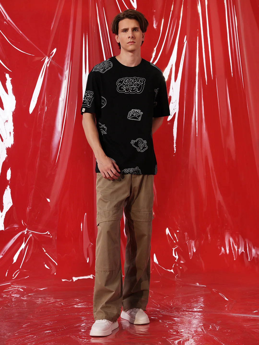 Netflix and Cozy AOP T-Shirt - Image 2