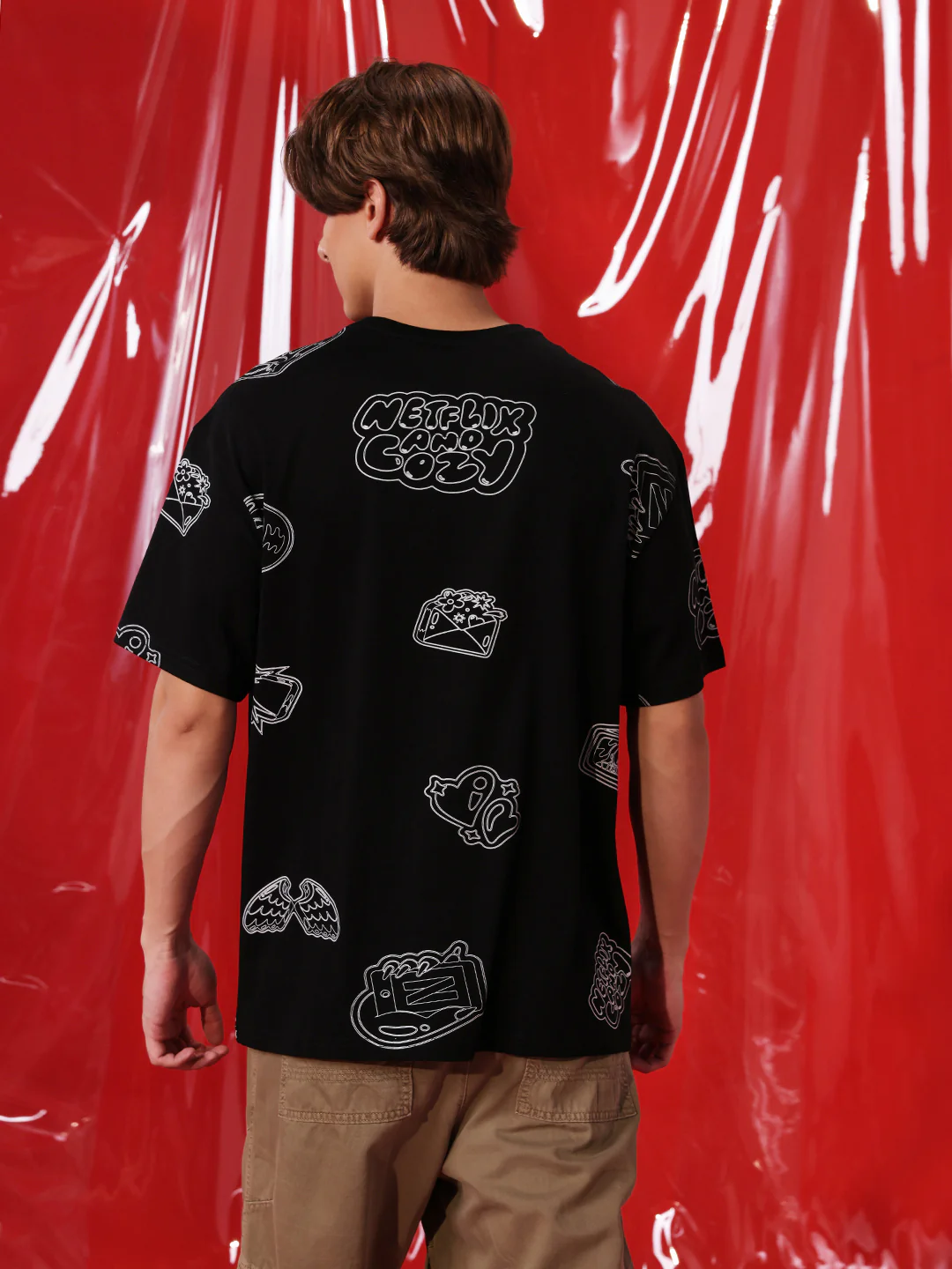 Netflix and Cozy AOP T-Shirt - Image 3