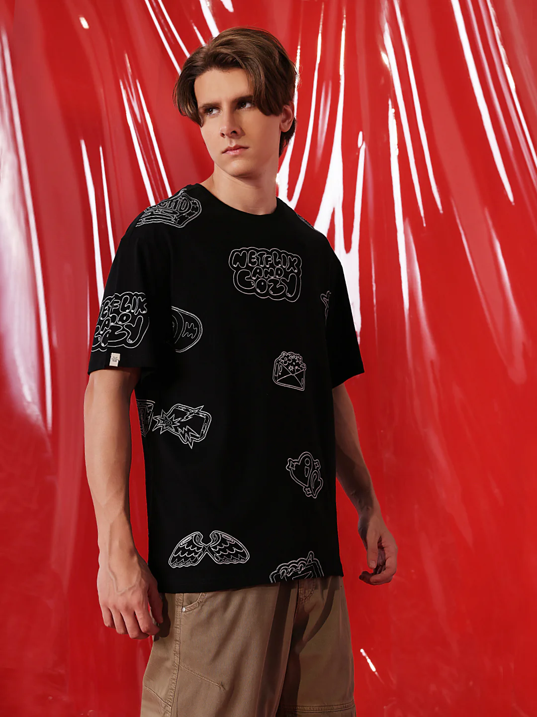 Netflix and Cozy AOP T-Shirt - Image 4