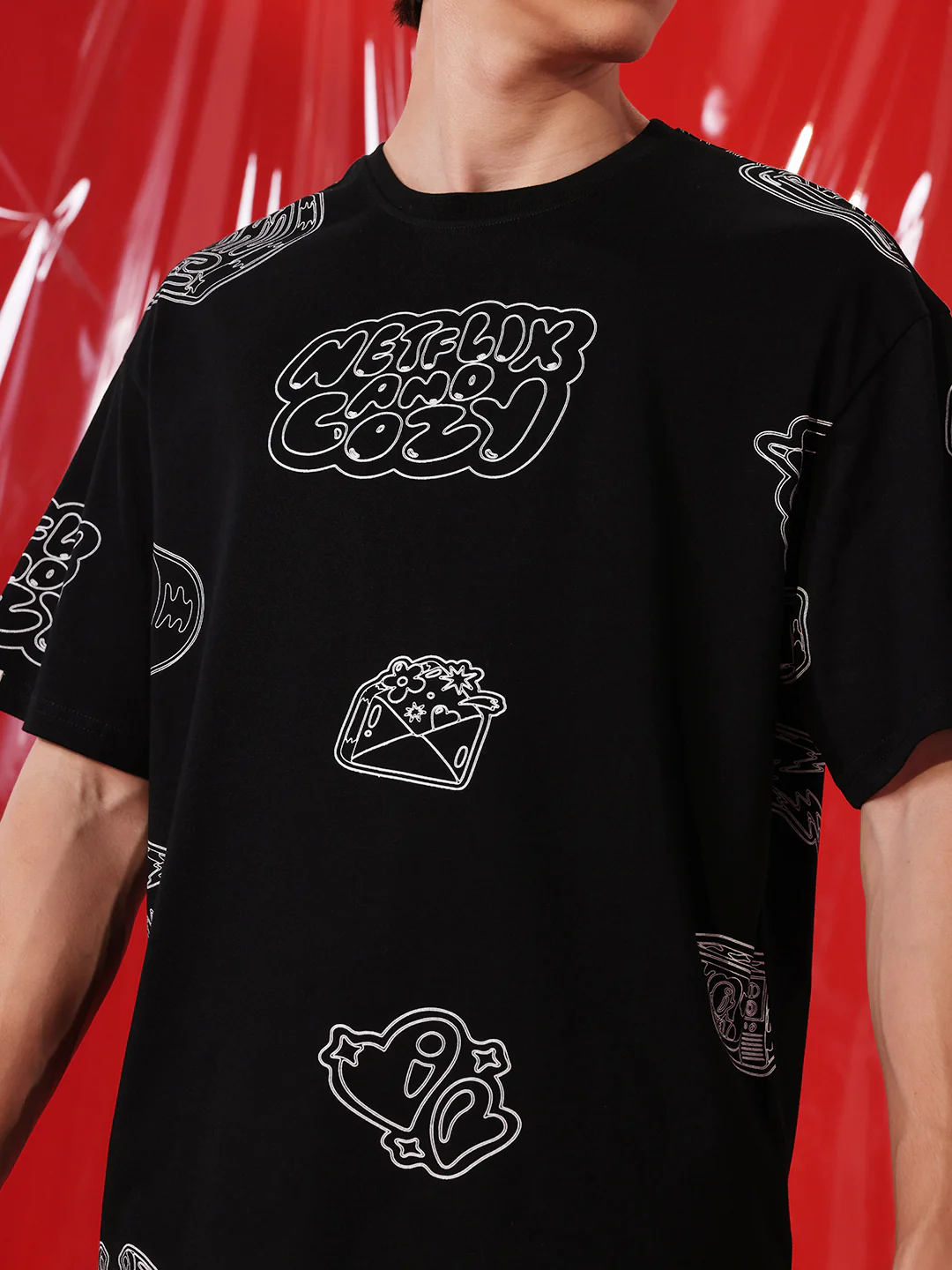 Netflix and Cozy AOP T-Shirt - Image 6