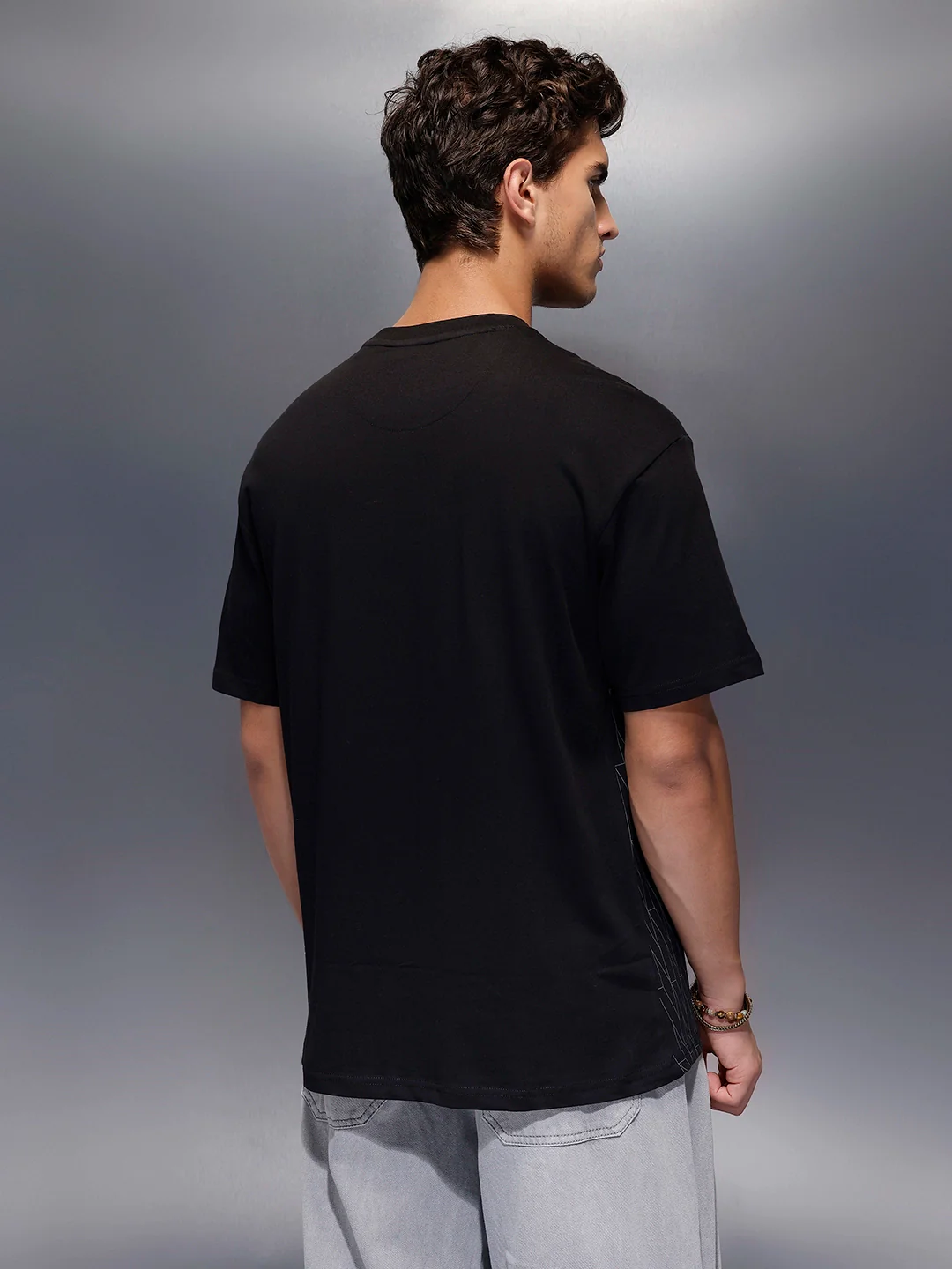 Netflix Placement Printed T-Shirt | Black - Image 3