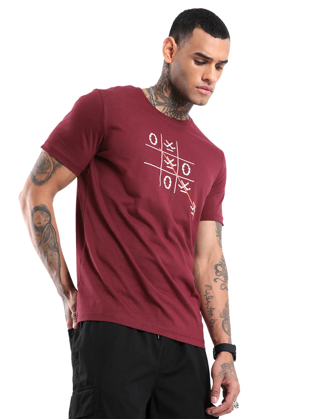 Noughts and Crosses Maroon Printed T-Shirt - Image 4