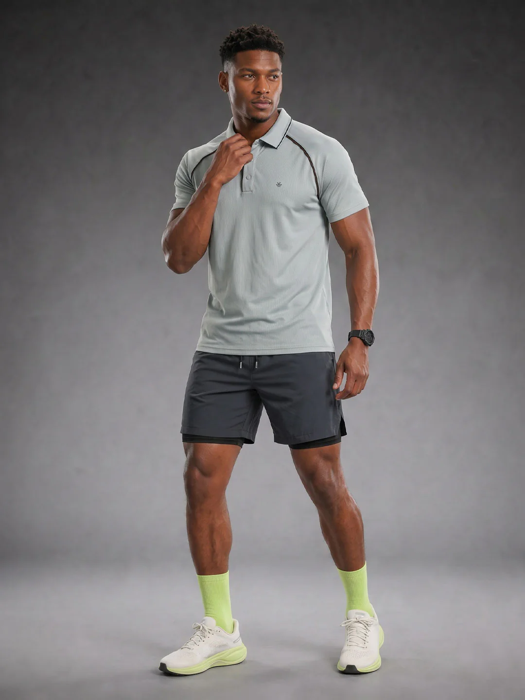 Nylon Polo | Grey - Image 2