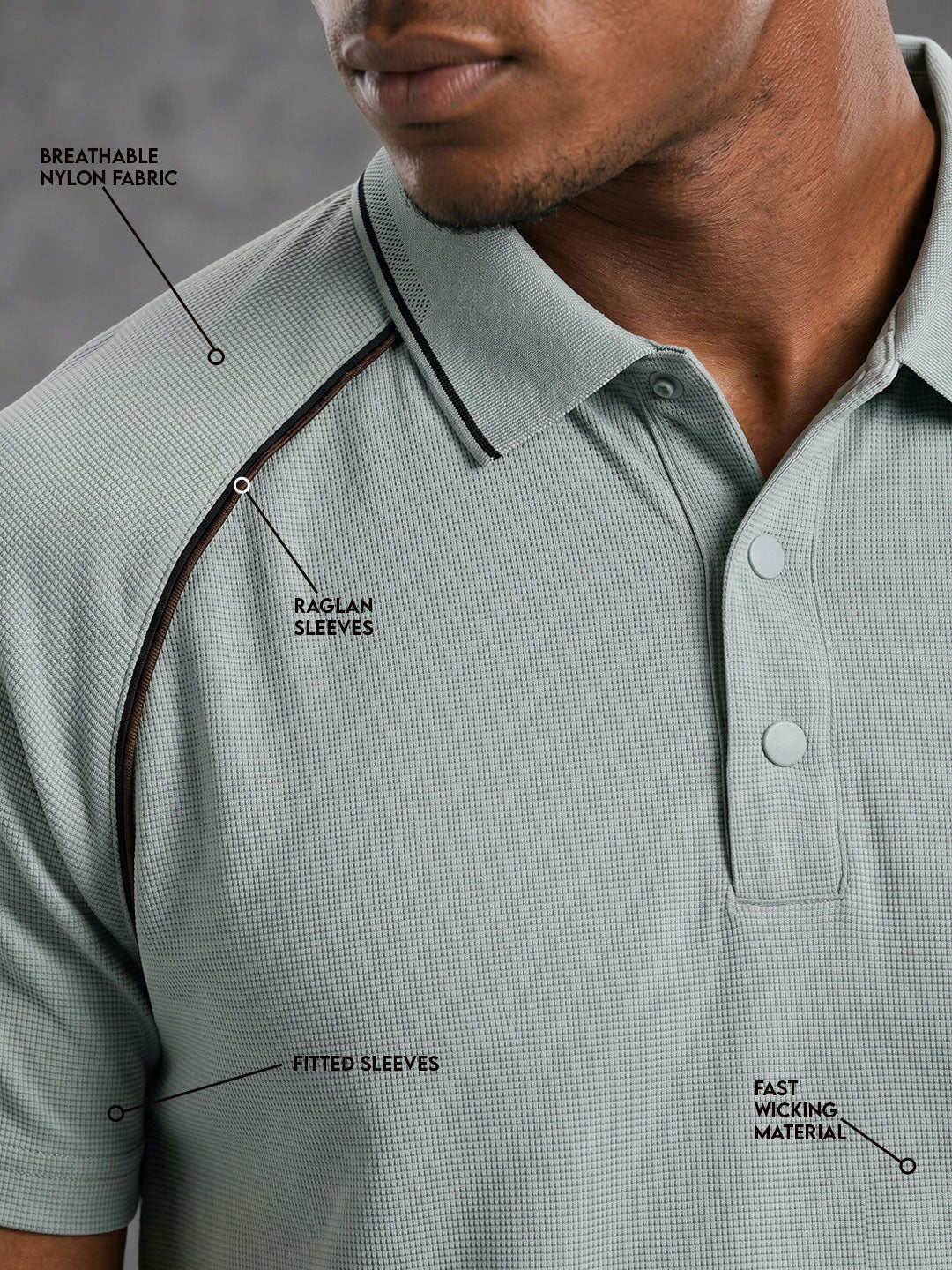 Nylon Polo | Grey - Image 5