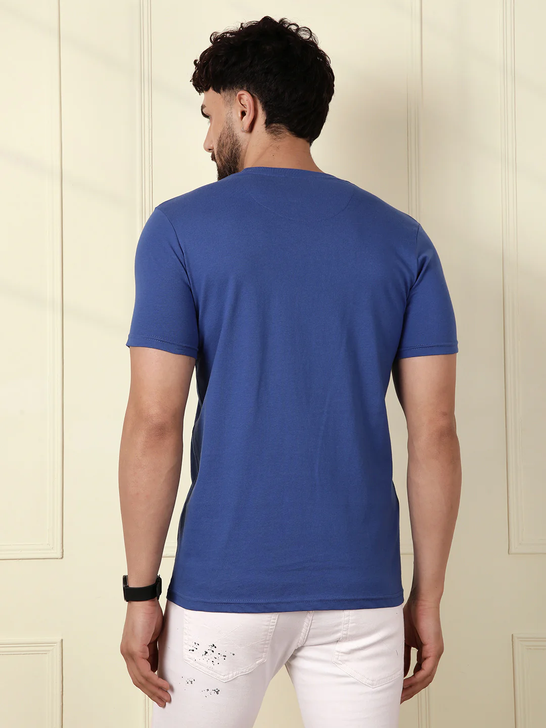 Puff Print Slim Fit T-Shirt | Blue - Image 4