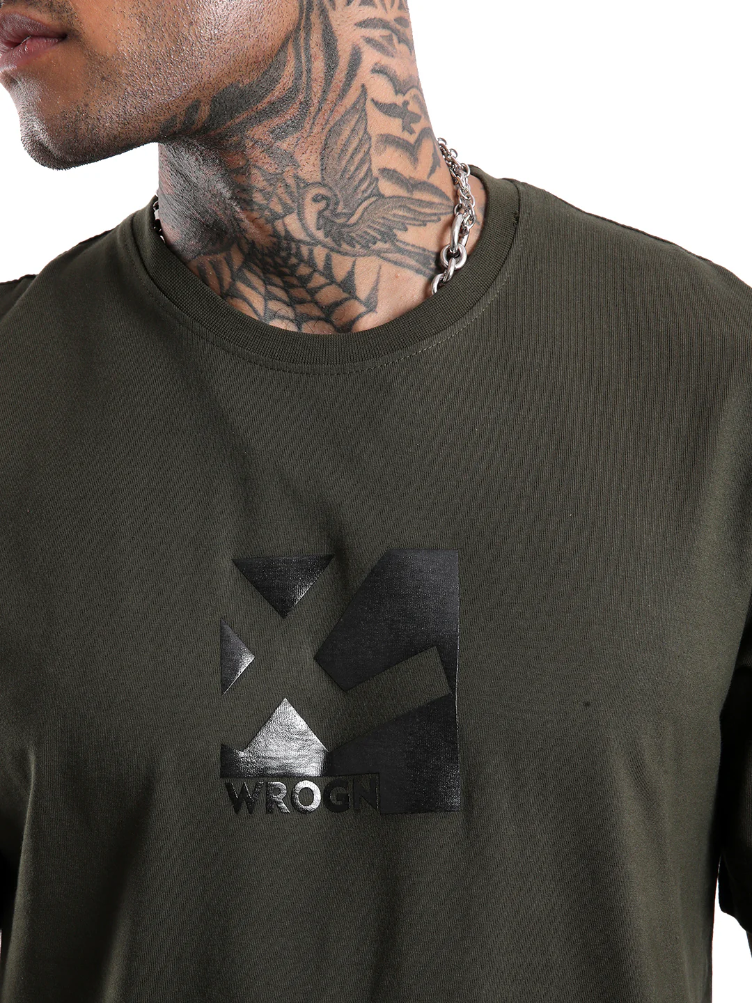 Olive Green Comfort Fit T-Shirt - Image 5
