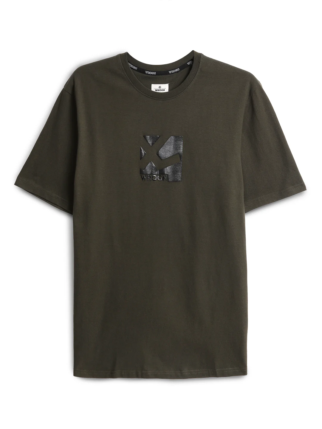 Olive Green Comfort Fit T-Shirt - Image 6