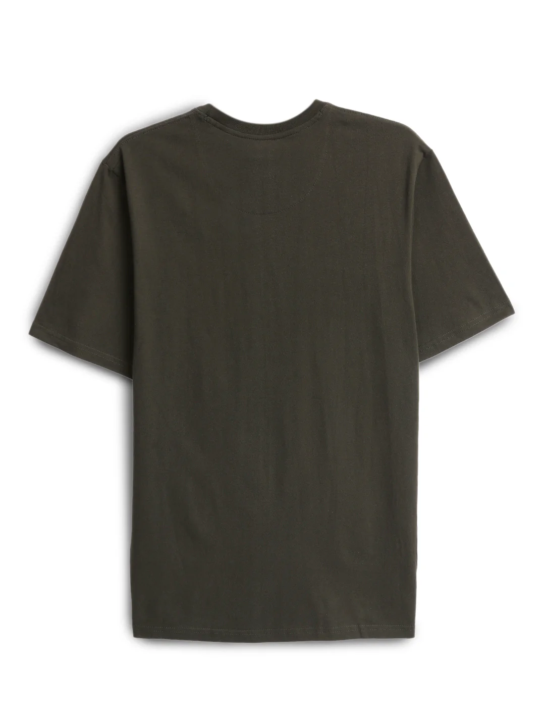 Olive Green Comfort Fit T-Shirt - Image 7