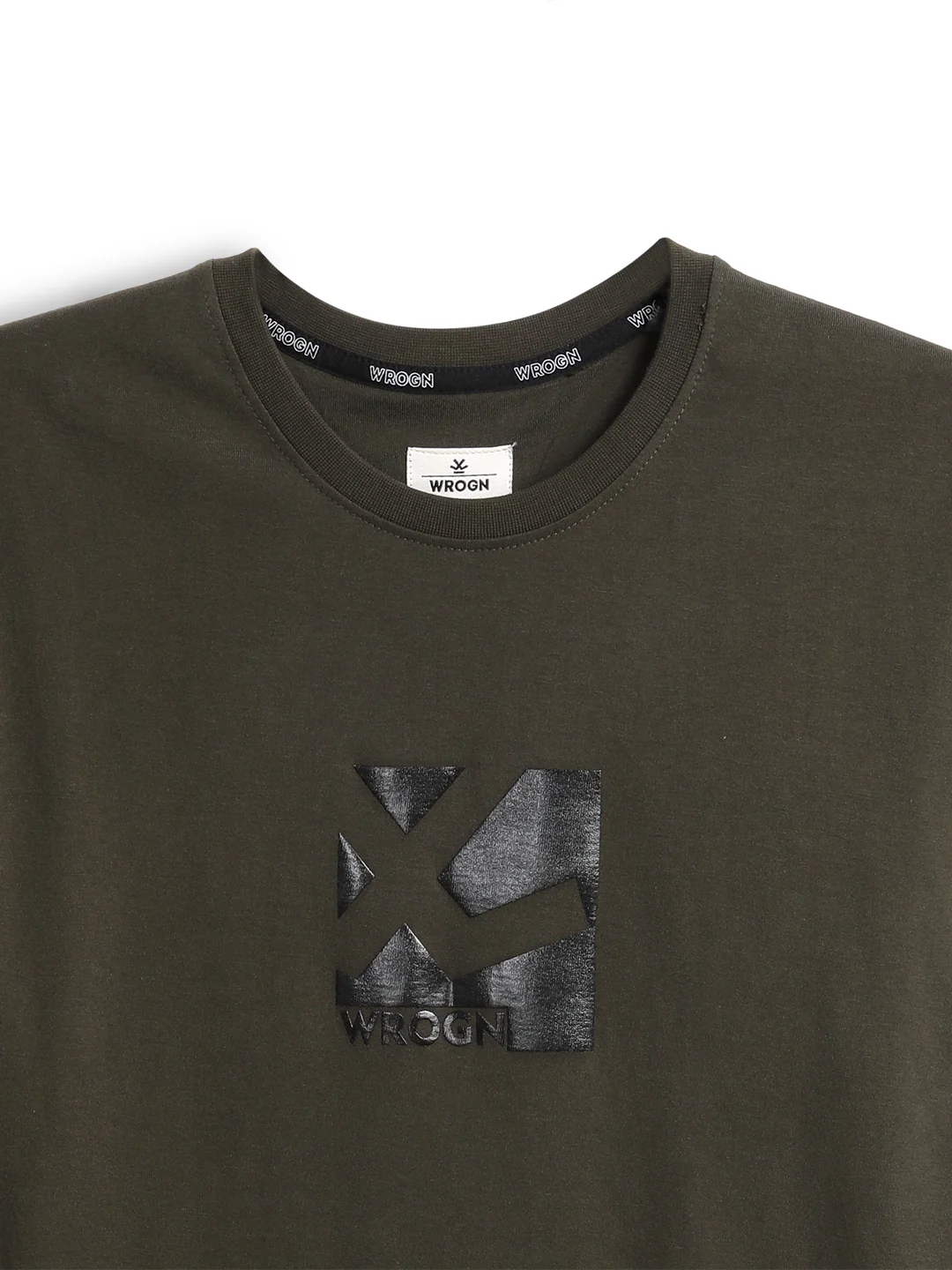 Olive Green Comfort Fit T-Shirt - Image 8