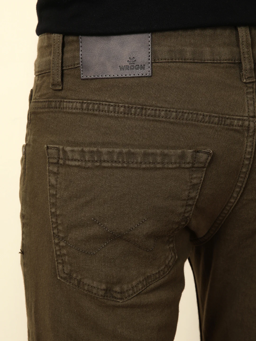 Skinny Crop Coloured Denim Jeans | Olive - Image 6