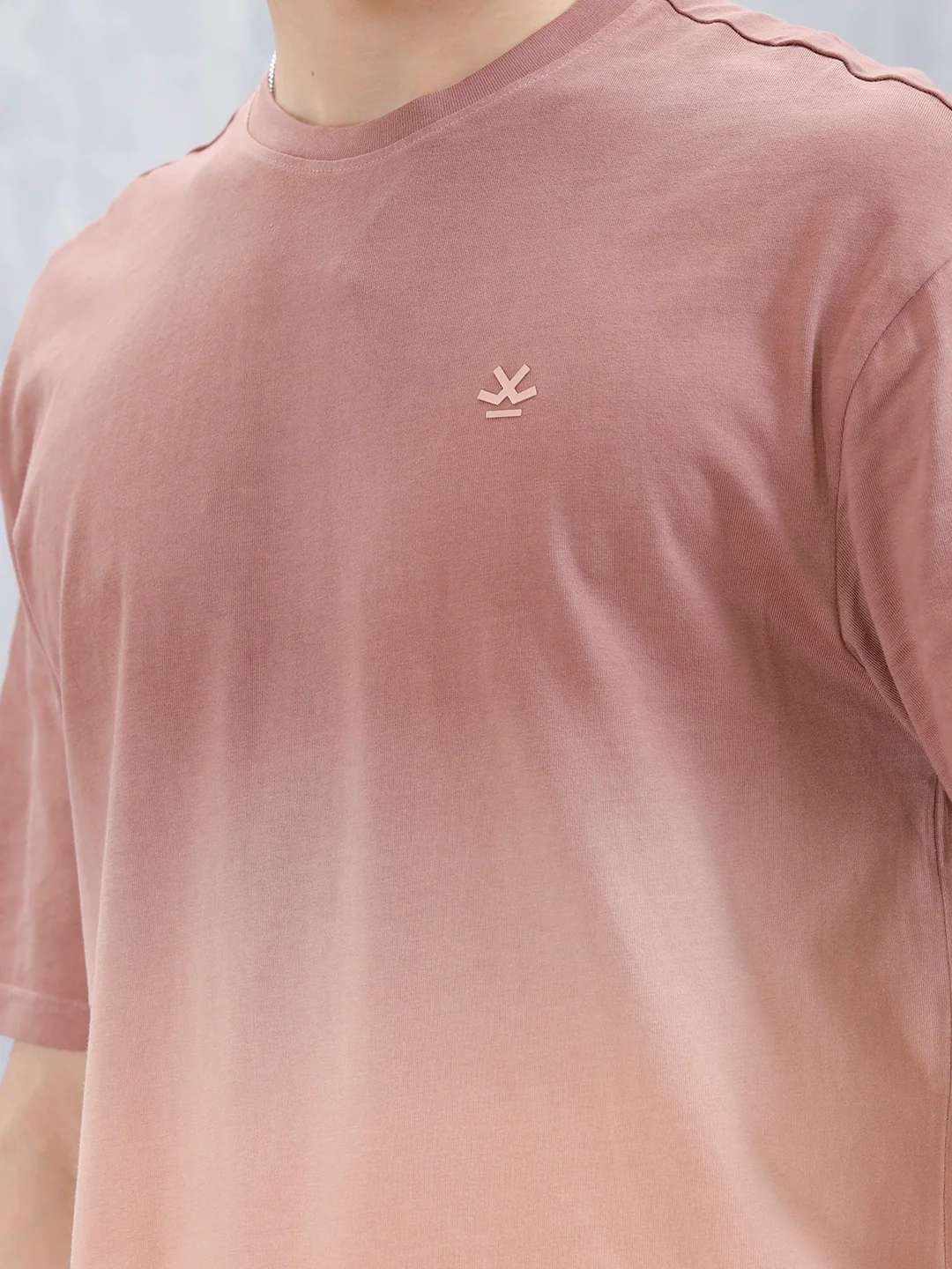 Ombre Dye Oversized Fit T-Shirt For Men | Brown - Image 5