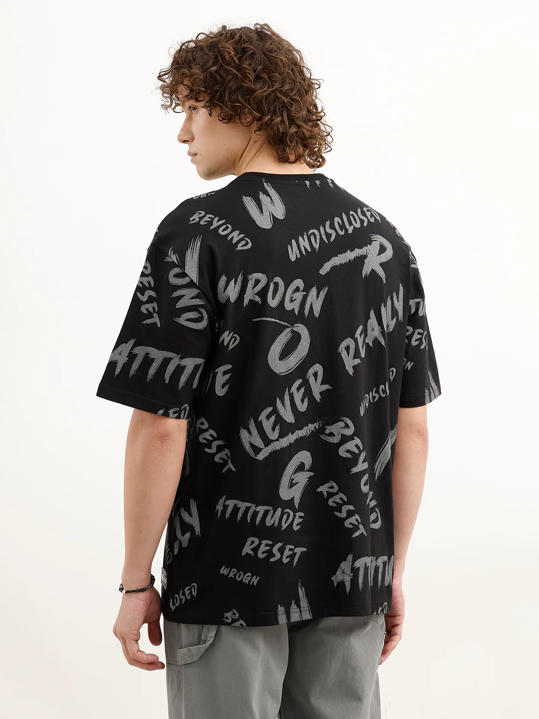 Oversized AOP T-Shirt | Black - Image 3