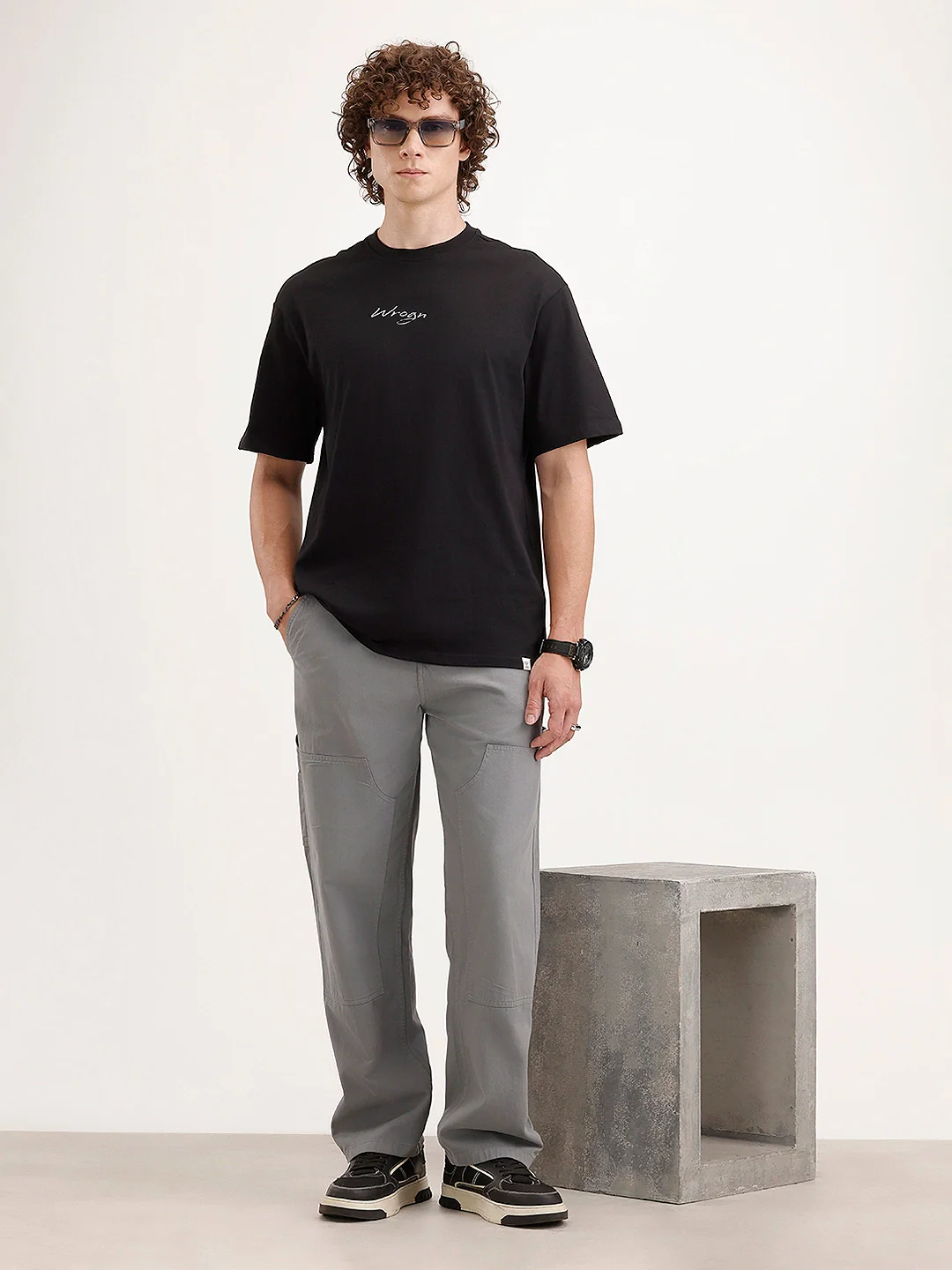 Oversized Back Printed T-Shirt | Black - Image 2