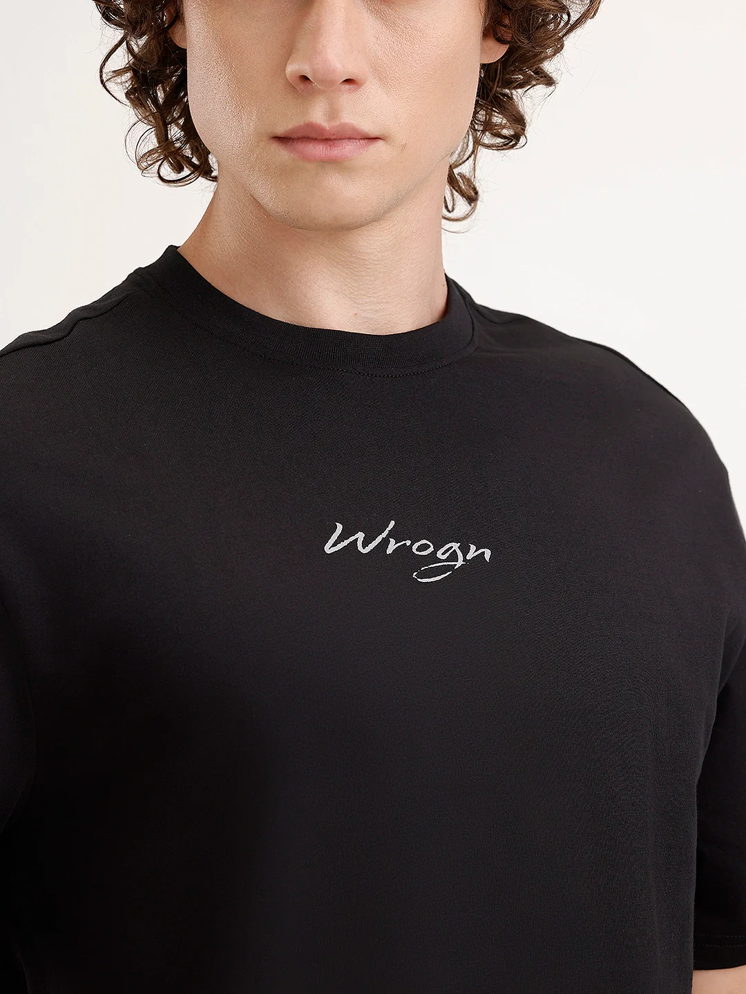 Oversized Back Printed T-Shirt | Black - Image 5