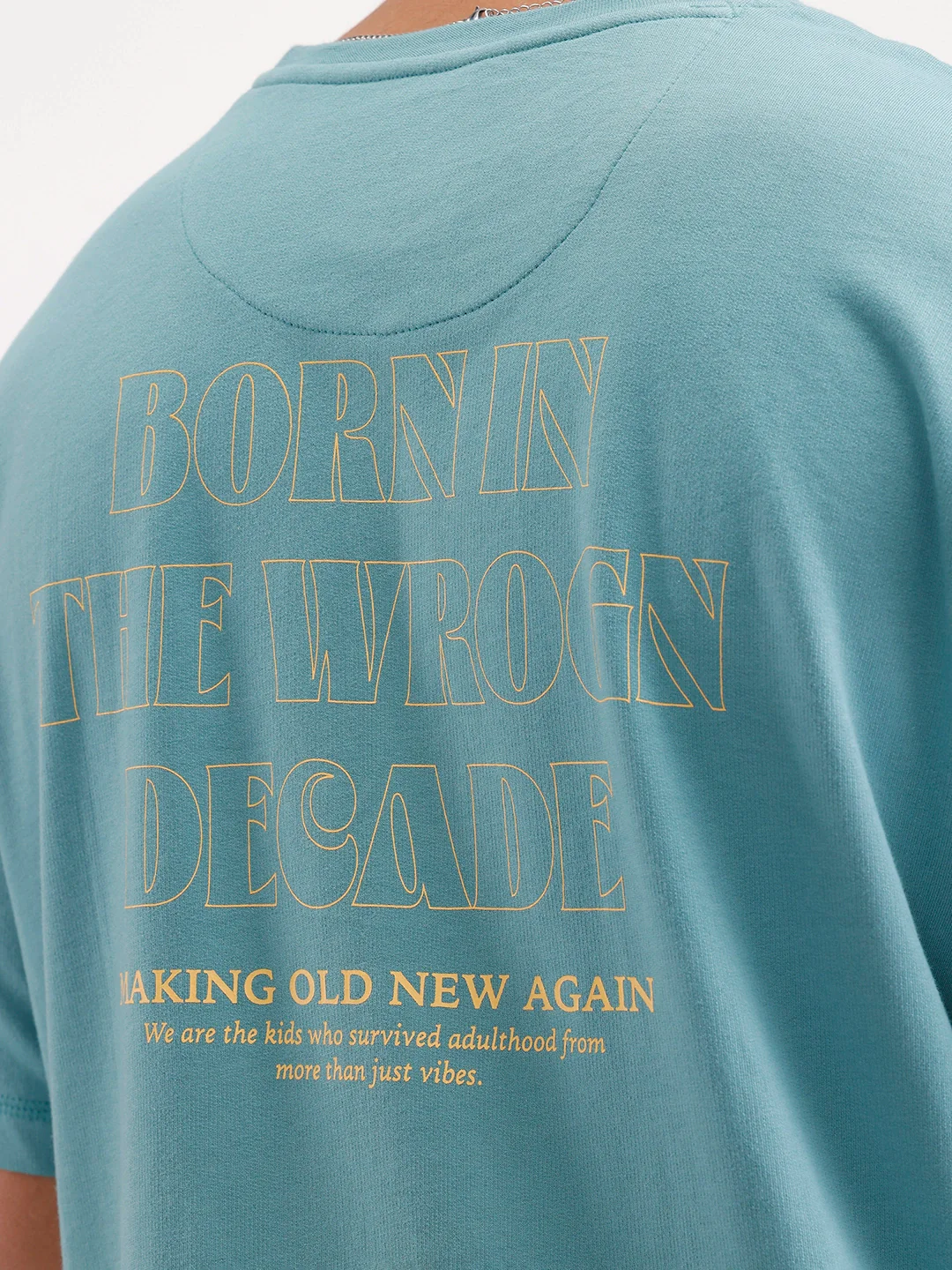 Oversized Back Printed T-Shirt | Green - Image 5