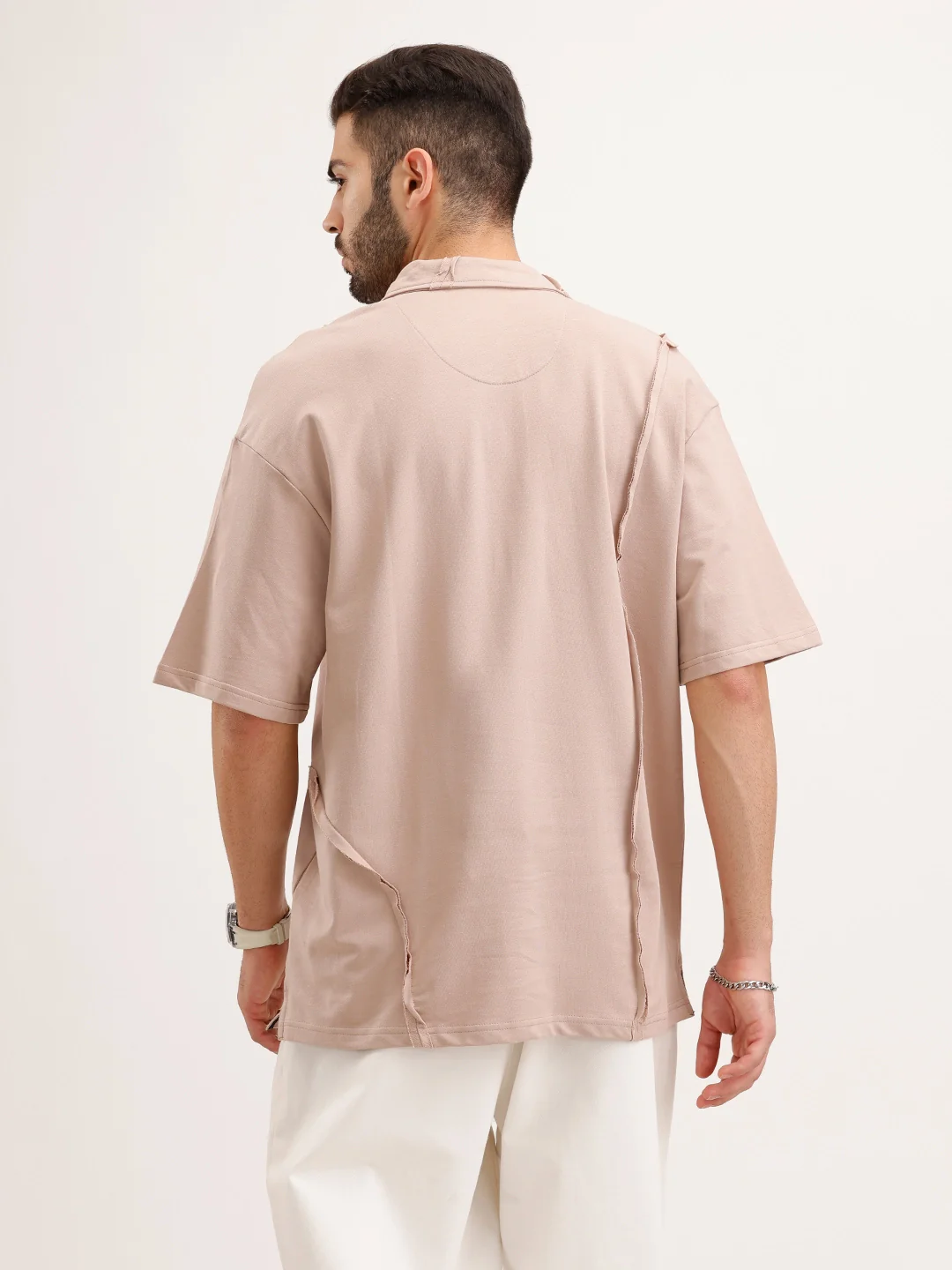 Oversized Cut & Sew T-Shirt | Brown - Image 3