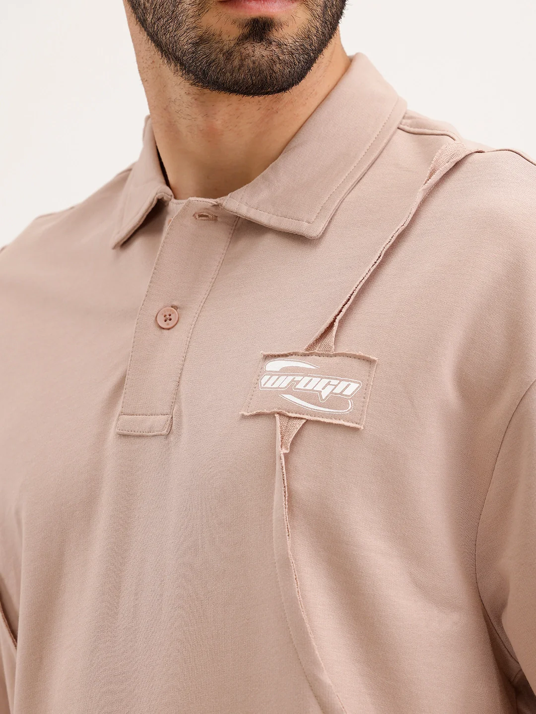 Oversized Cut & Sew T-Shirt | Brown - Image 5