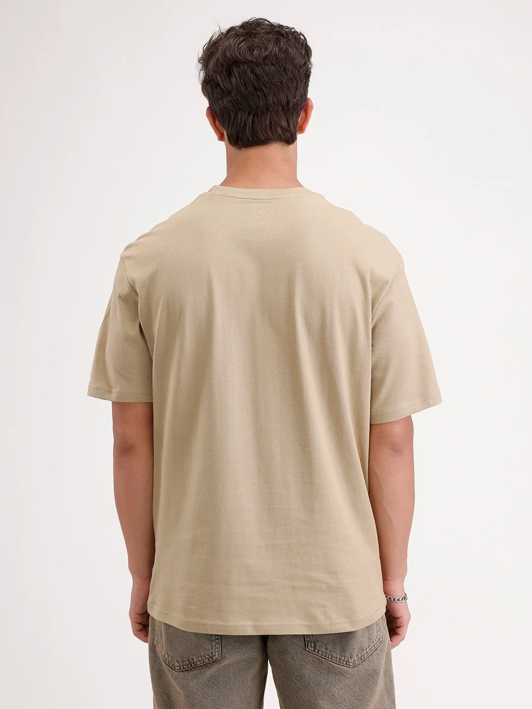 Oversized Cut & Sew T-Shirt | Khaki - Image 3