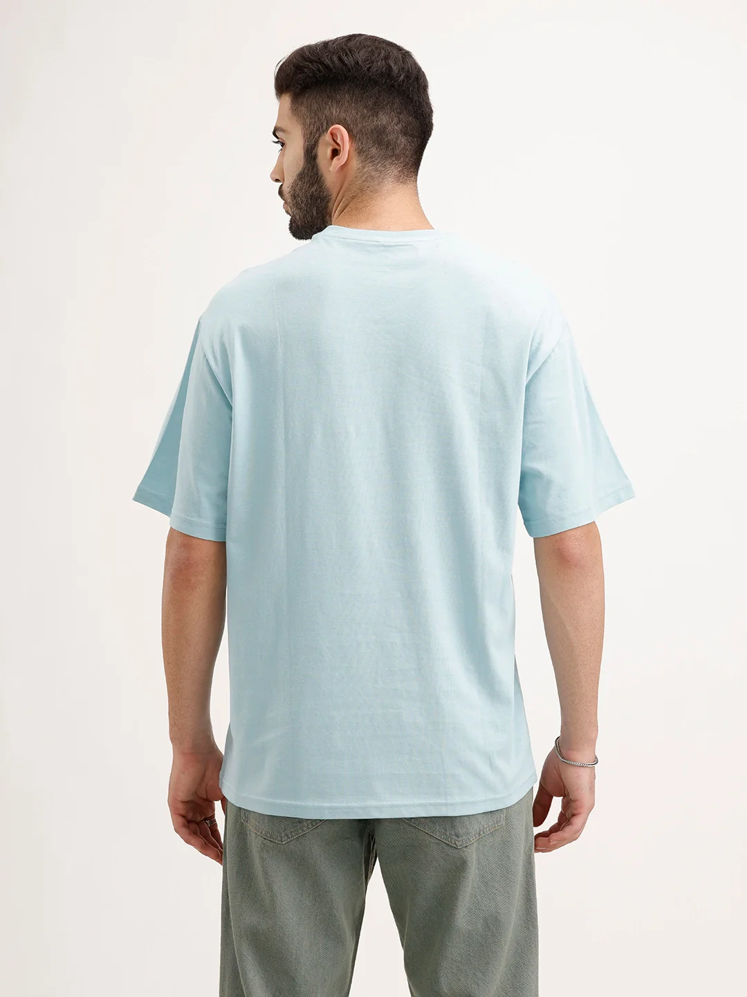 Oversized Embroidered T-Shirt | Teal - Image 3
