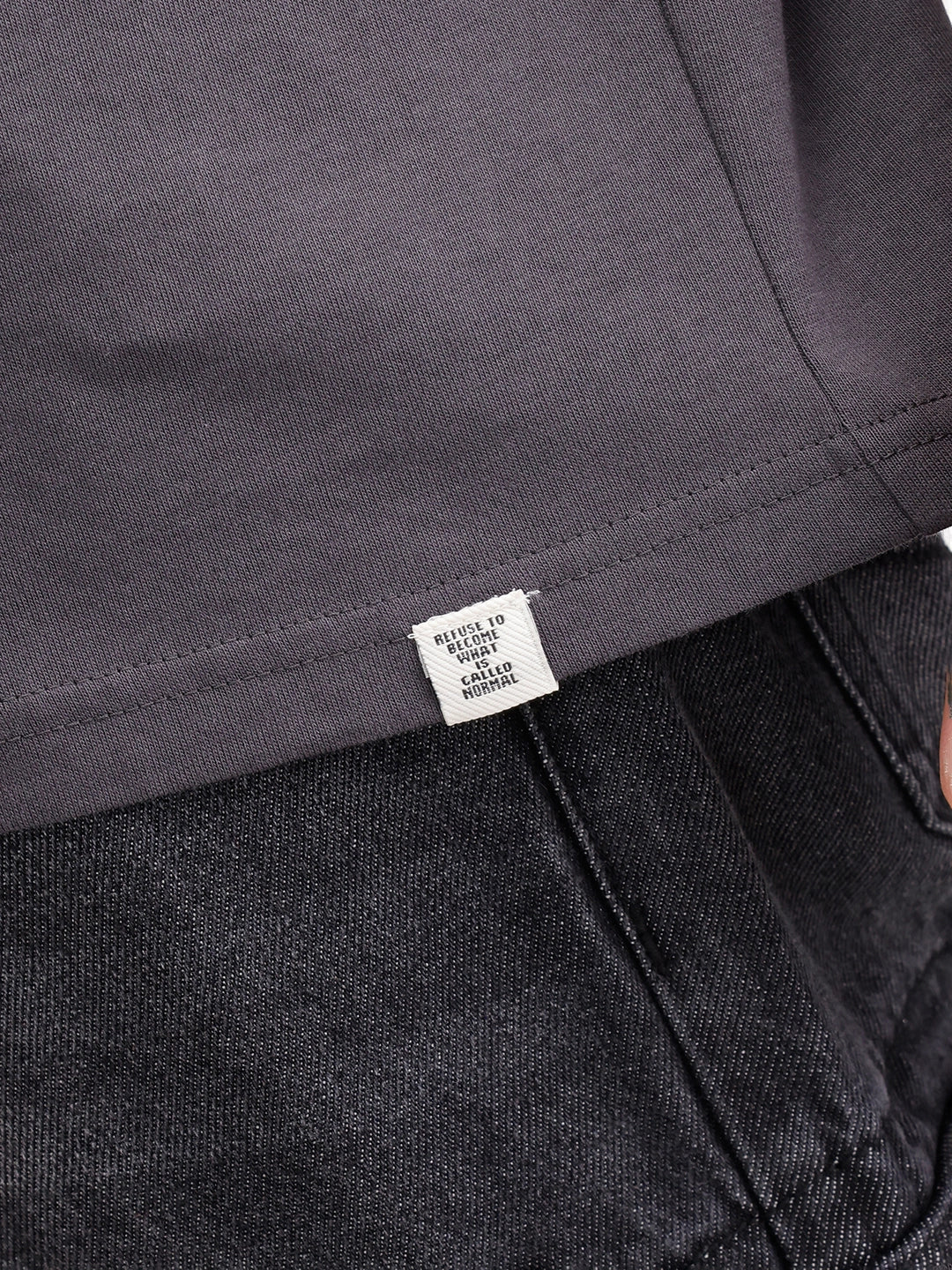 Oversized Fit Back Printed T-Shirt | Dark Grey - Image 8