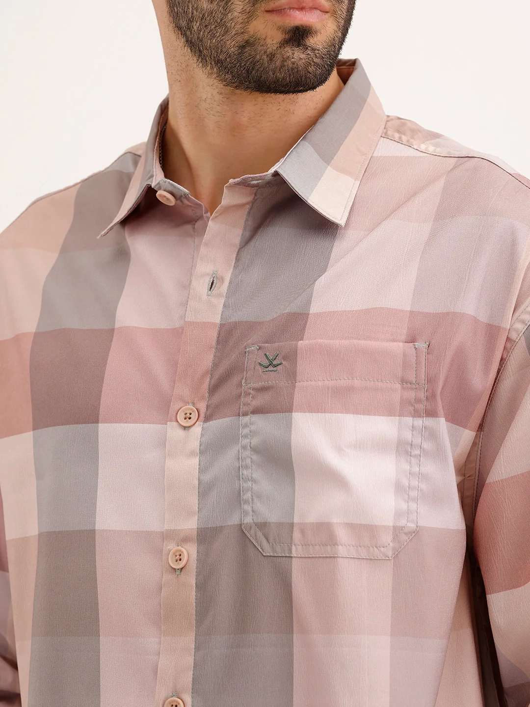 Oversized Fit Checkered Shirt | Pink - Image 5