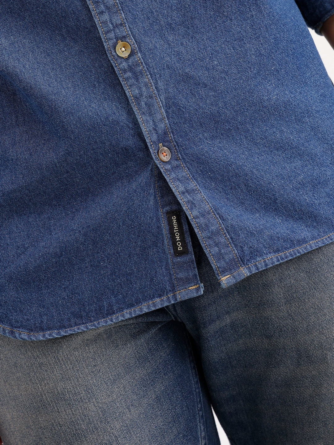 Oversized Fit Denim Shirt | Blue - Image 6
