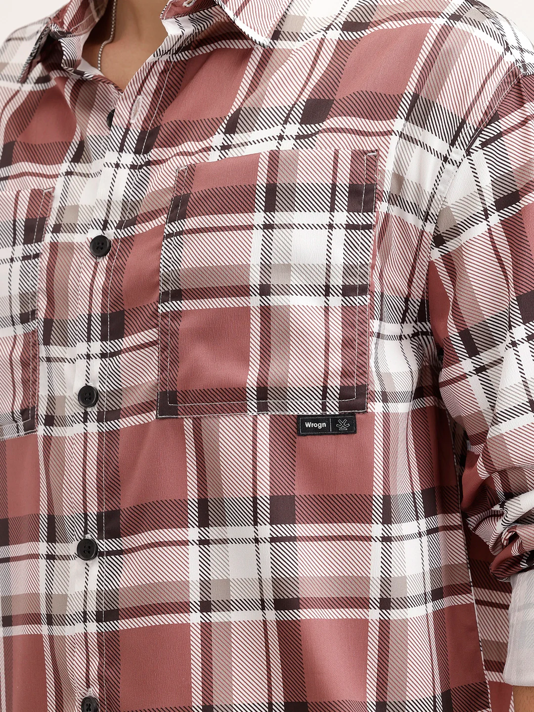 Oversized Fit Double Pocket Shirt | Rust - Image 5