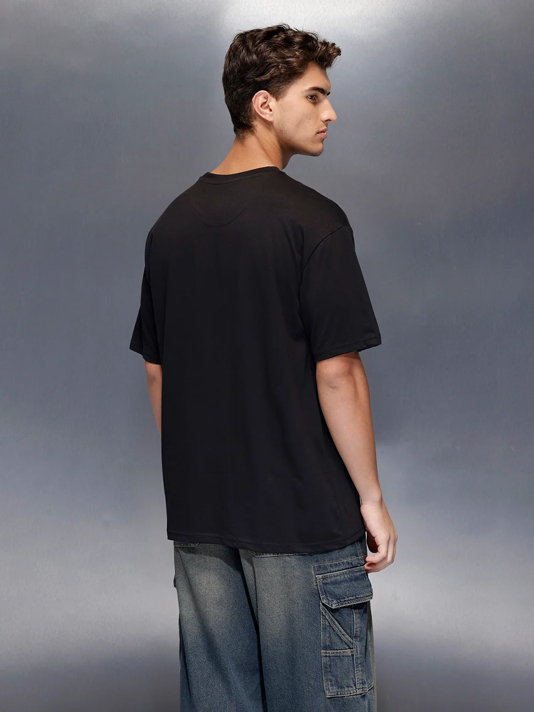 Oversized graphic T-shirt | Black - Image 3