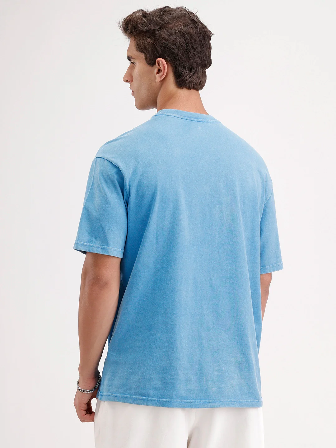 Oversized Placement Printed T-Shirt | Blue - Image 3