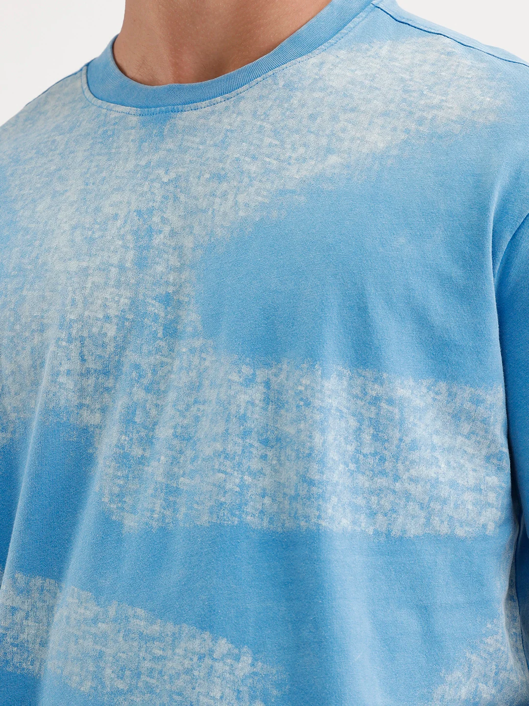 Oversized Placement Printed T-Shirt | Blue - Image 5