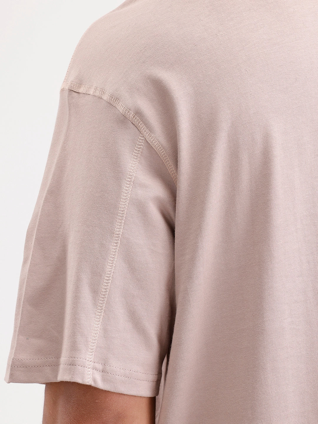 Oversized Placement Printed T-Shirt | Brown - Image 8