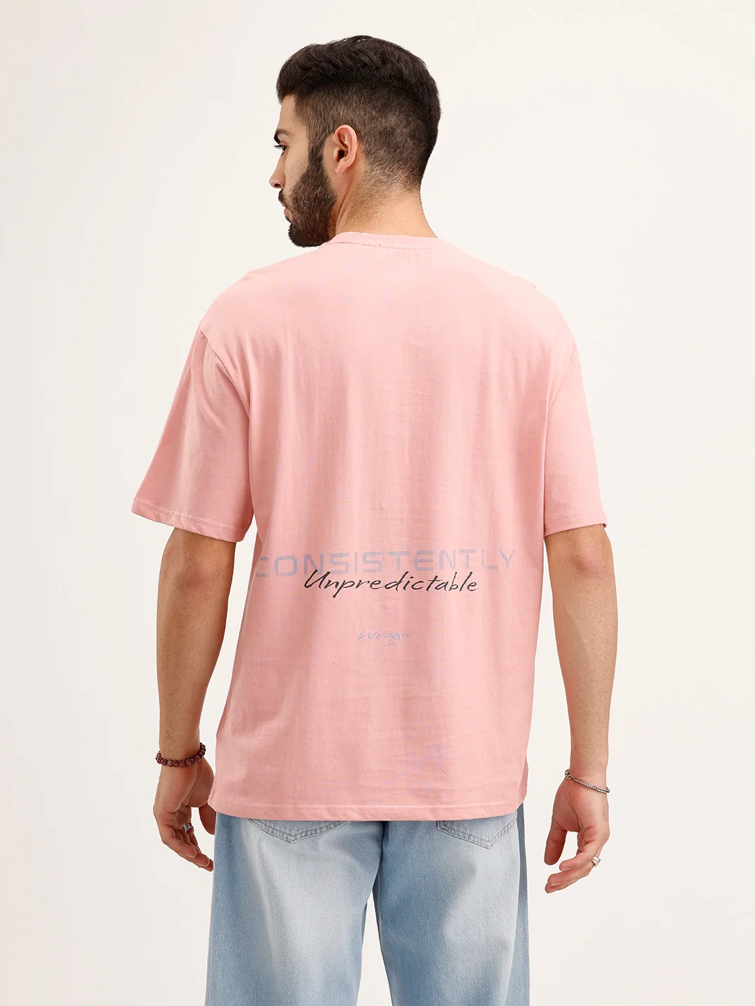 Oversized Placement Printed T-Shirt | Pink - Image 3
