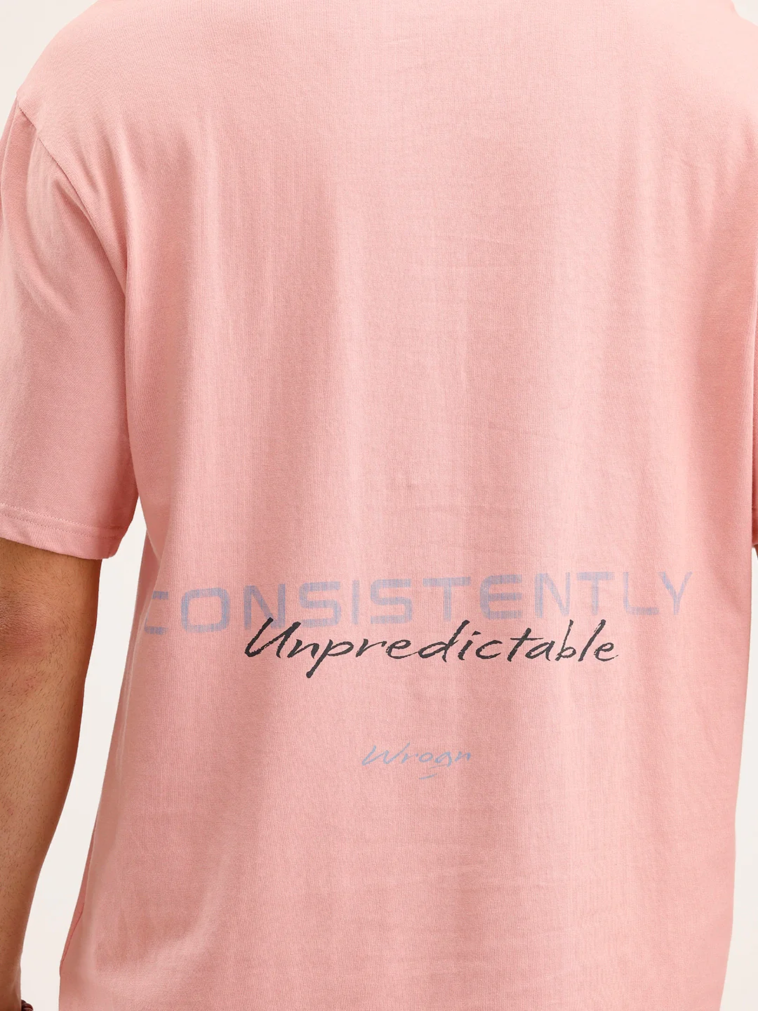 Oversized Placement Printed T-Shirt | Pink - Image 5