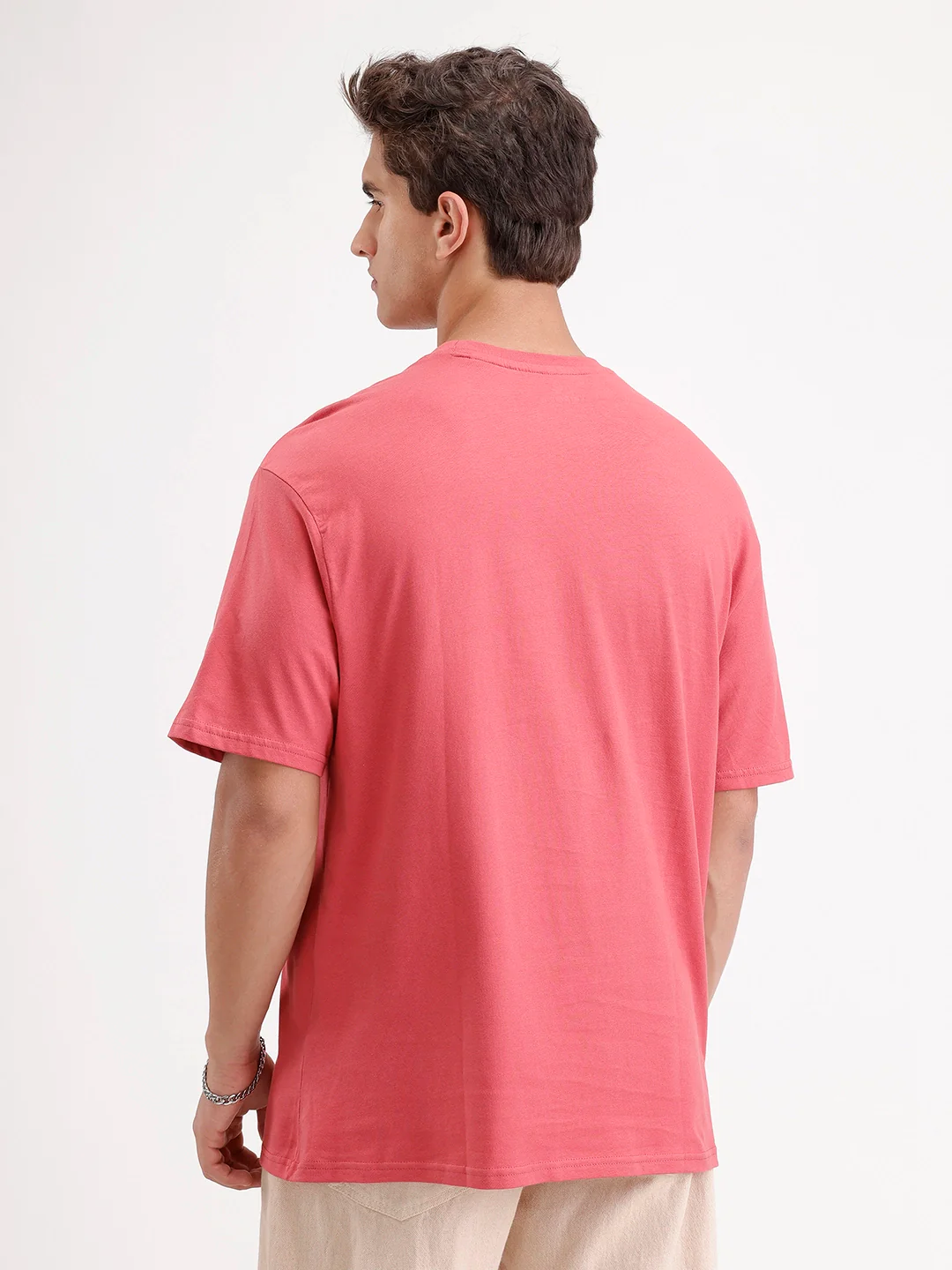 Oversized Placement Printed T-Shirt | Red - Image 3