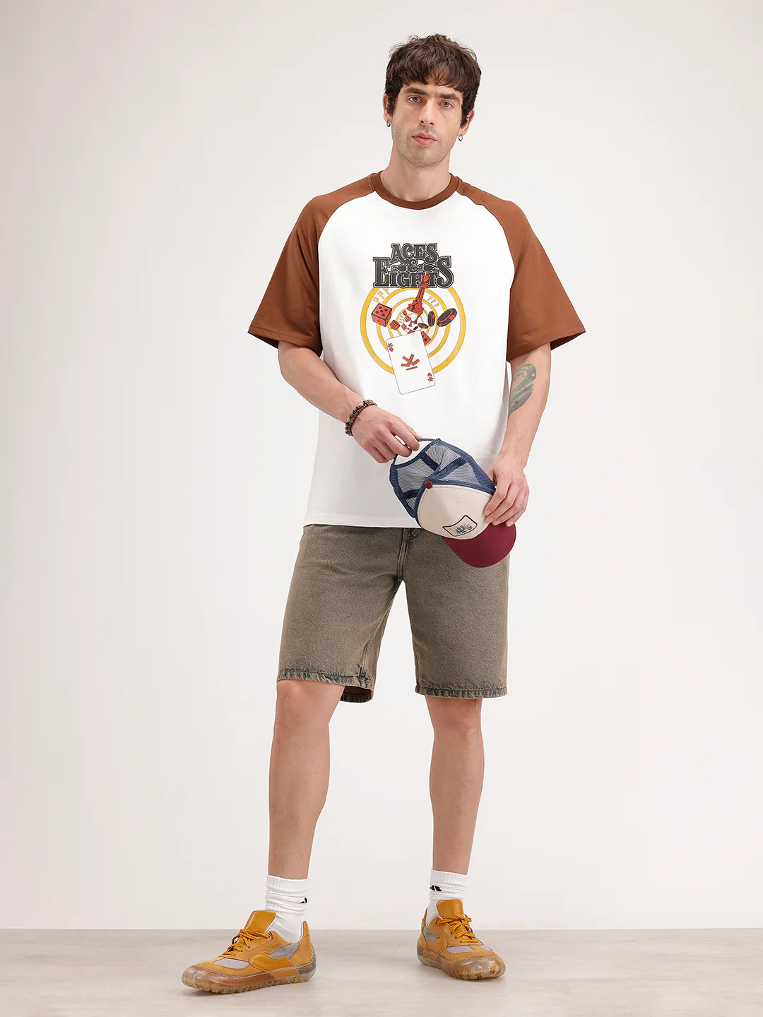 Oversized Ragland Sleeve T-Shirt | White - Image 2