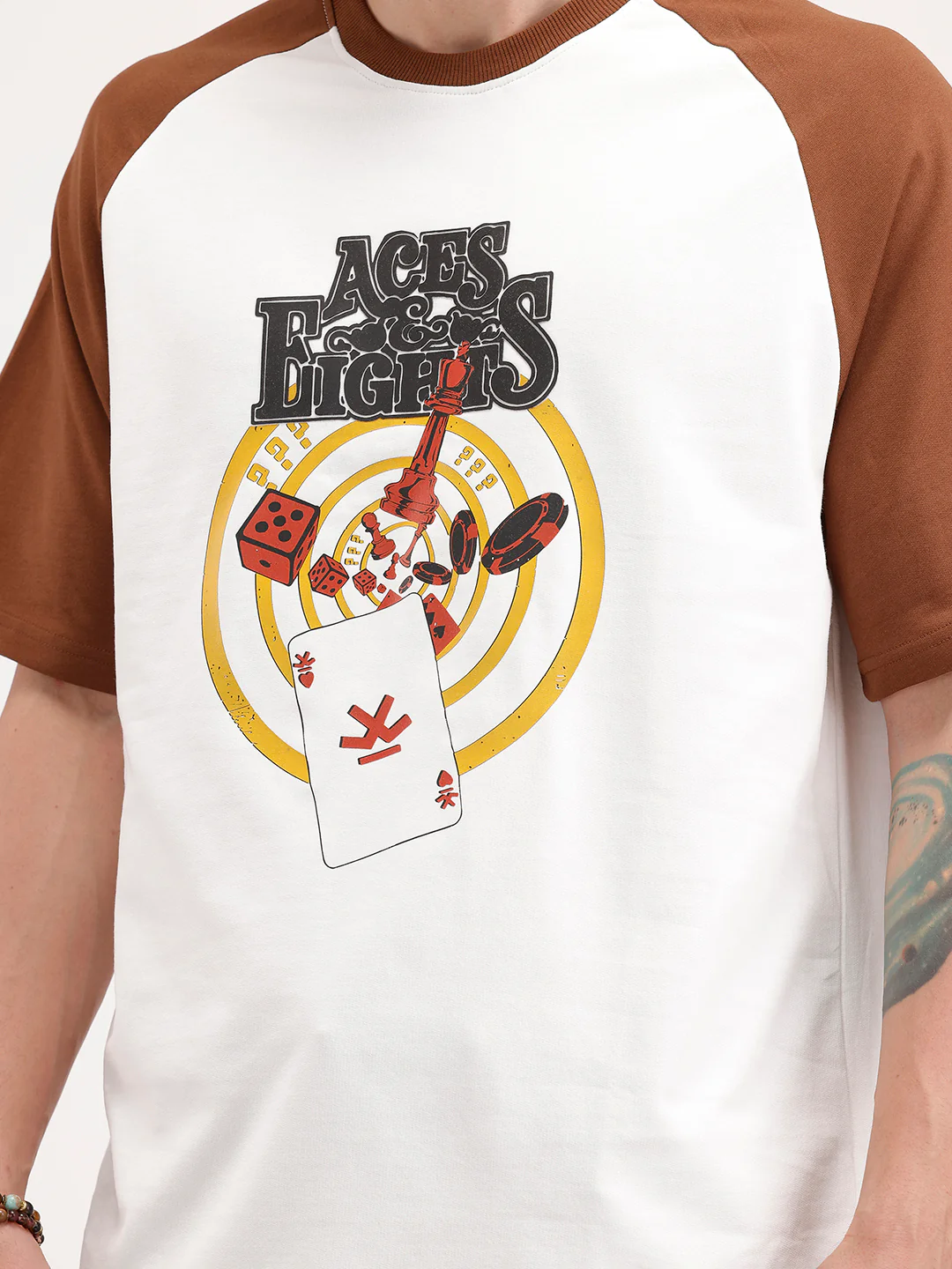 Oversized Ragland Sleeve T-Shirt | White - Image 5