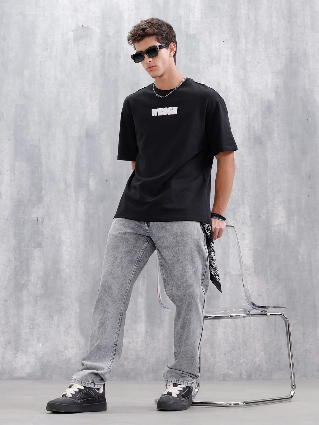 Oversized Skeletal Graphic T-Shirt | Black - Image 3