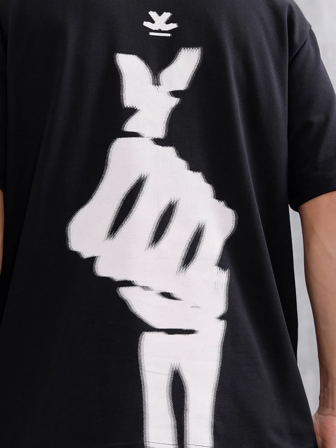 Oversized Skeletal Graphic T-Shirt | Black - Image 6