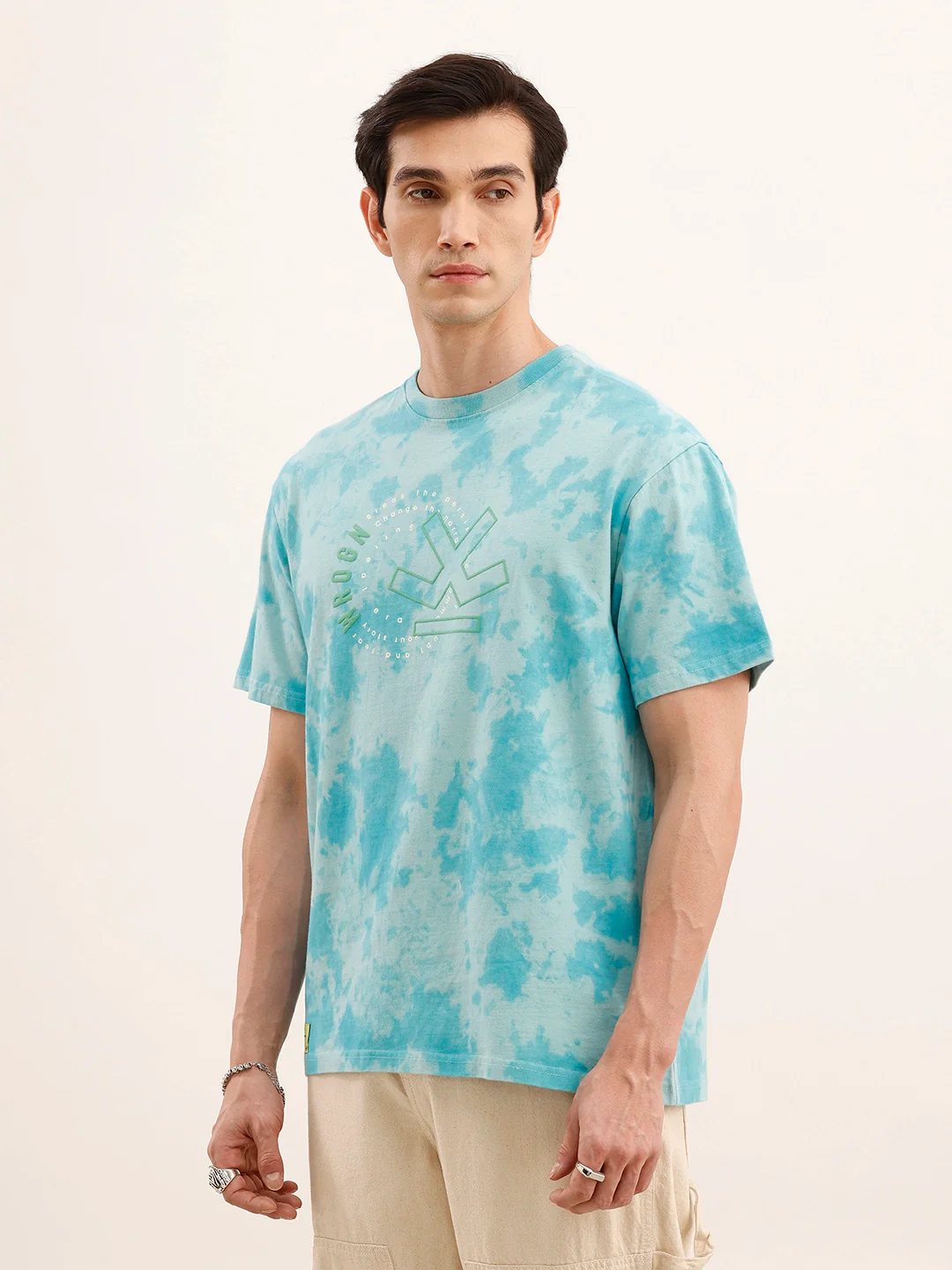 Oversized Tie & Die T-Shirt | Light Blue - Image 4