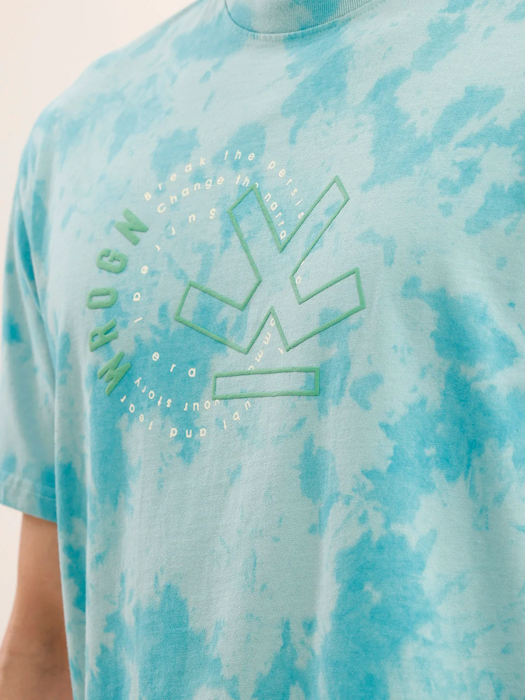 Oversized Tie & Die T-Shirt | Light Blue - Image 5