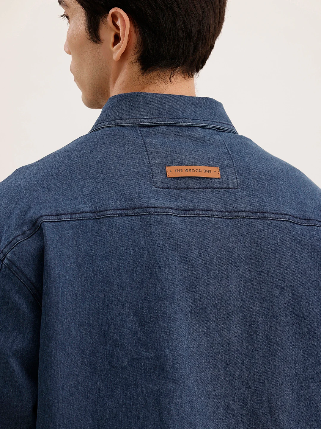 Oversized Zipper Denim Jacket | Blue - Image 5