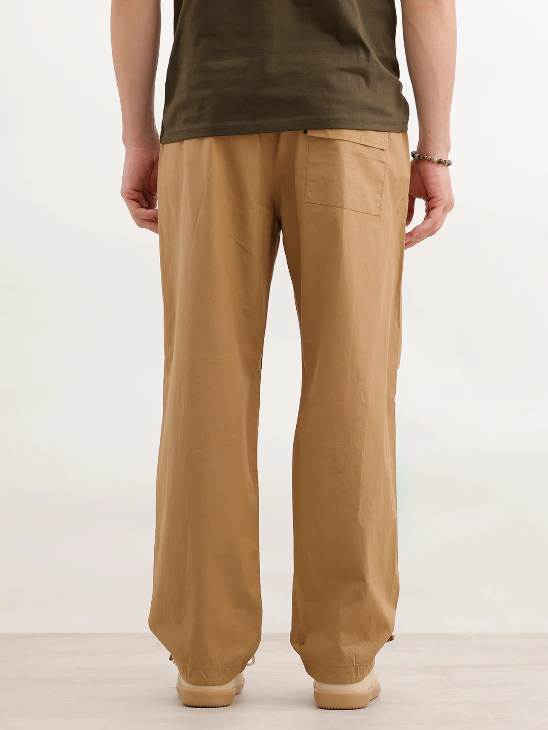 Parachute Fit Solid Trouser  | Khaki - Image 3