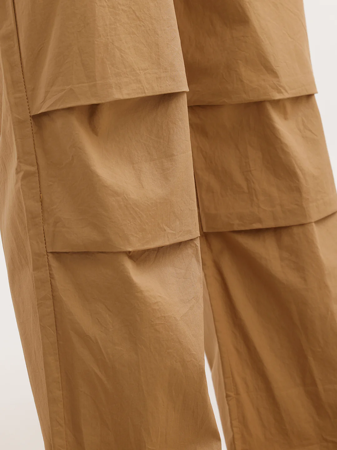 Parachute Fit Solid Trouser  | Khaki - Image 5